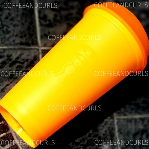 Starbucks Neon Orange "Mango" Single Reusable Grande Hot Cup Summer 2022 - Picture 1 of 5